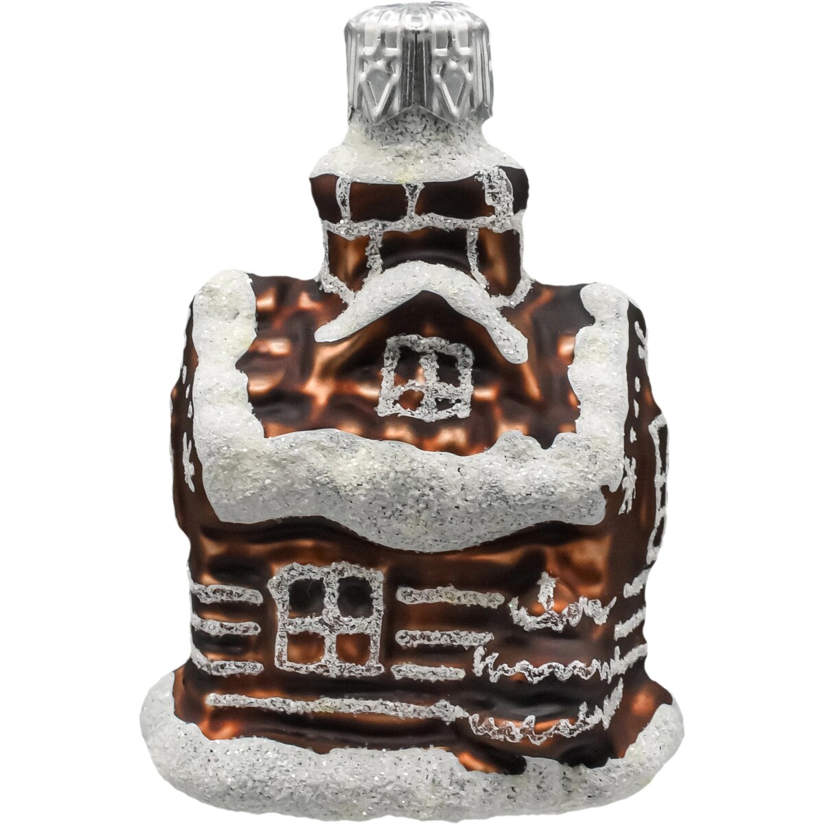 Bombka choinkowa: Domek piernikowy z werandą i kominem