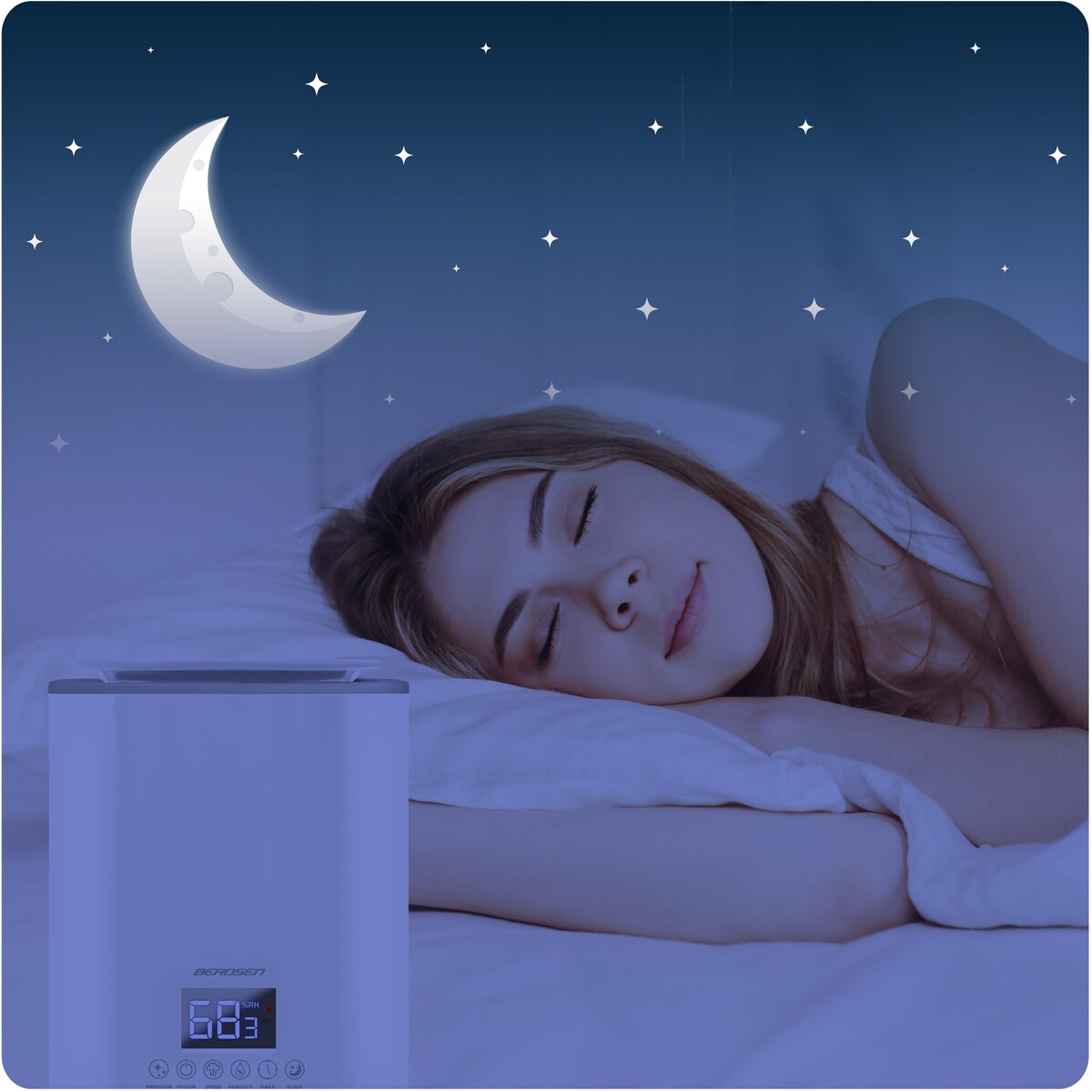 Nawilżacz powietrza ultradźwiękowy jonizator aroma Berdsen