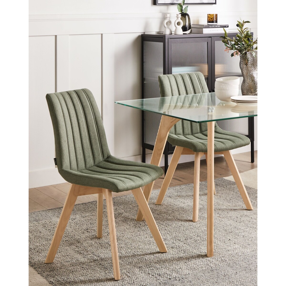 Zestaw 2 krzeseł do jadalni CALGARY II Ciemnozielony