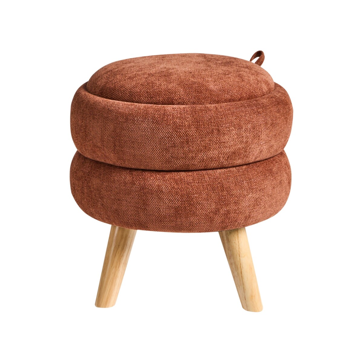 Puf ze schowkiem HAWLEY Szenil Złoty brąz 40 cm