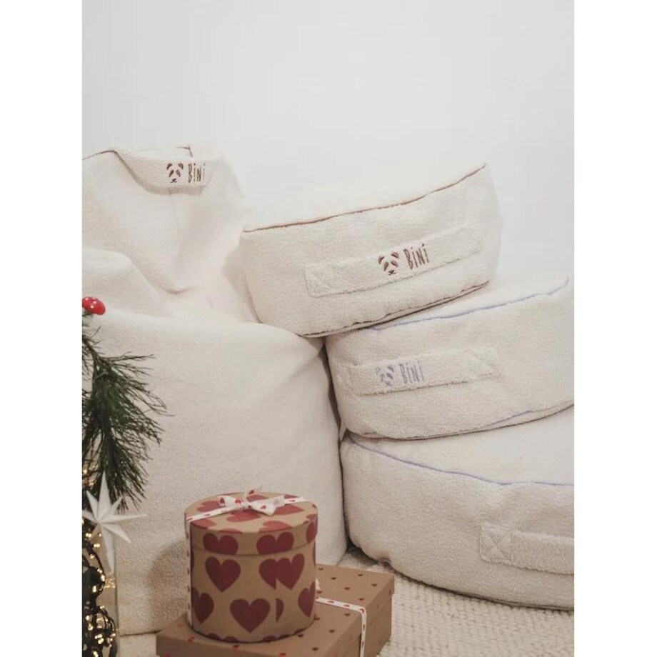 Mała pufa do pokoju dziecięcego BINI SOFT CINNAMON - S