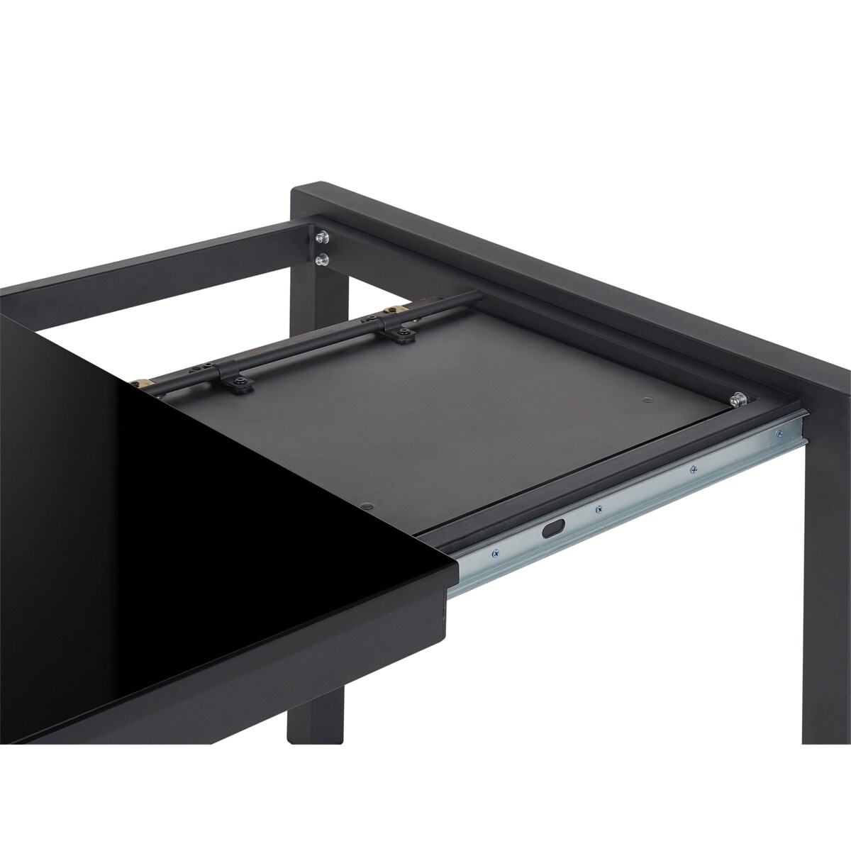 Stół do jadalni rozkładany 120/160 x 80 cm czarny GRANADA