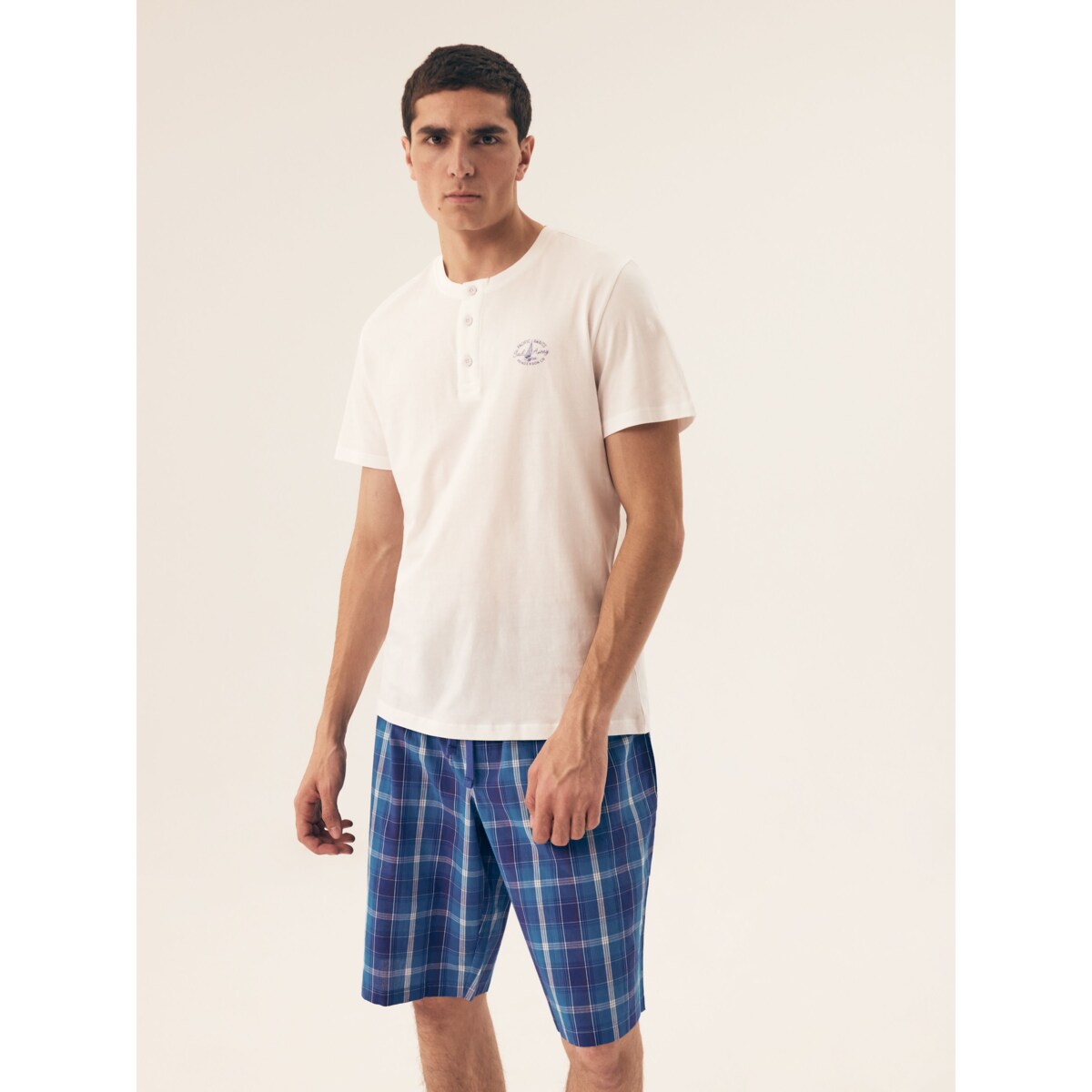 Piżama Dock 42616 Biała Biały, M