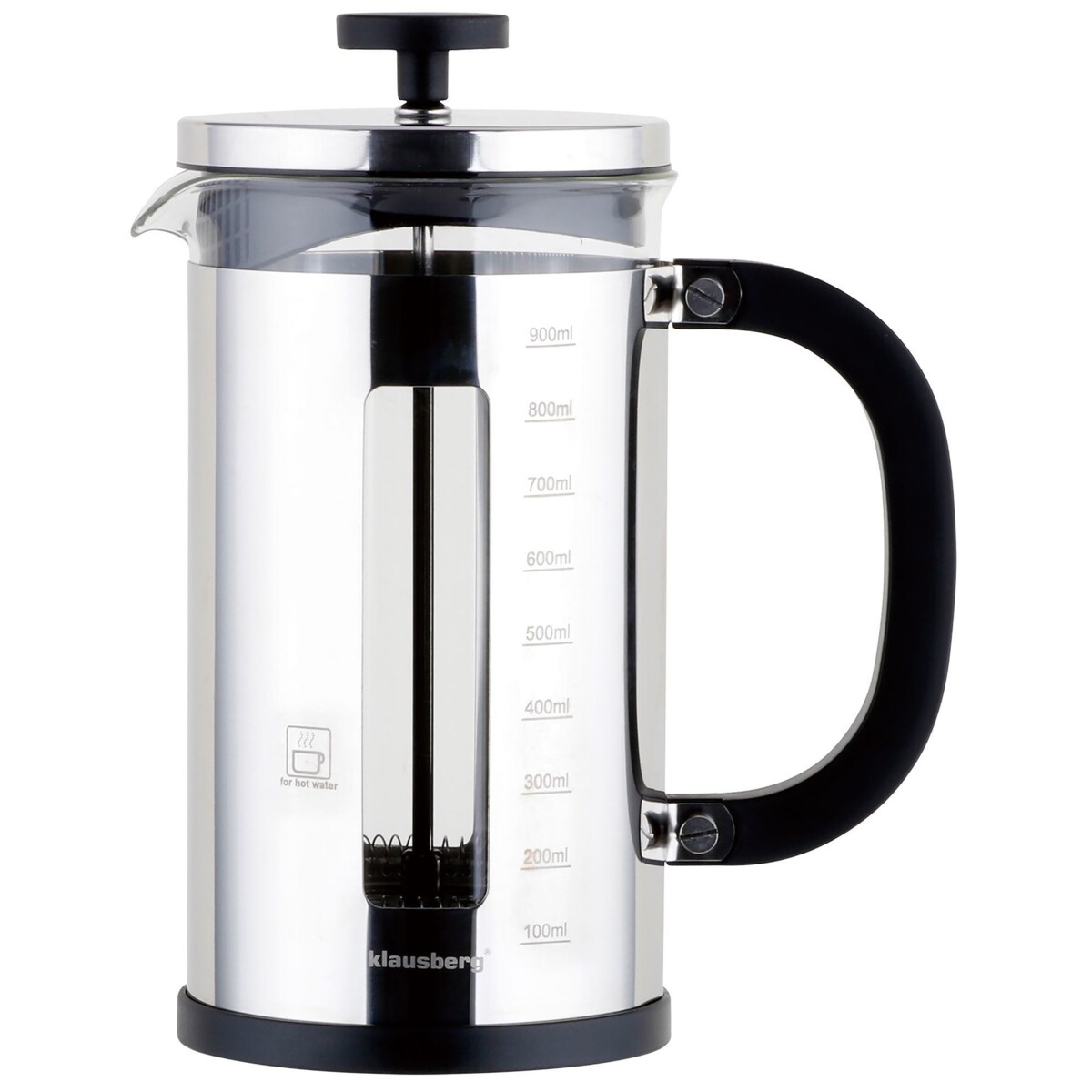 Zaparzacz do kawy i herbaty 1.0L French Press srebrny KLAUSBERG