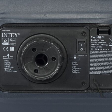 Materac welurowy z pompką elektr 203x152x42 cm INTEX