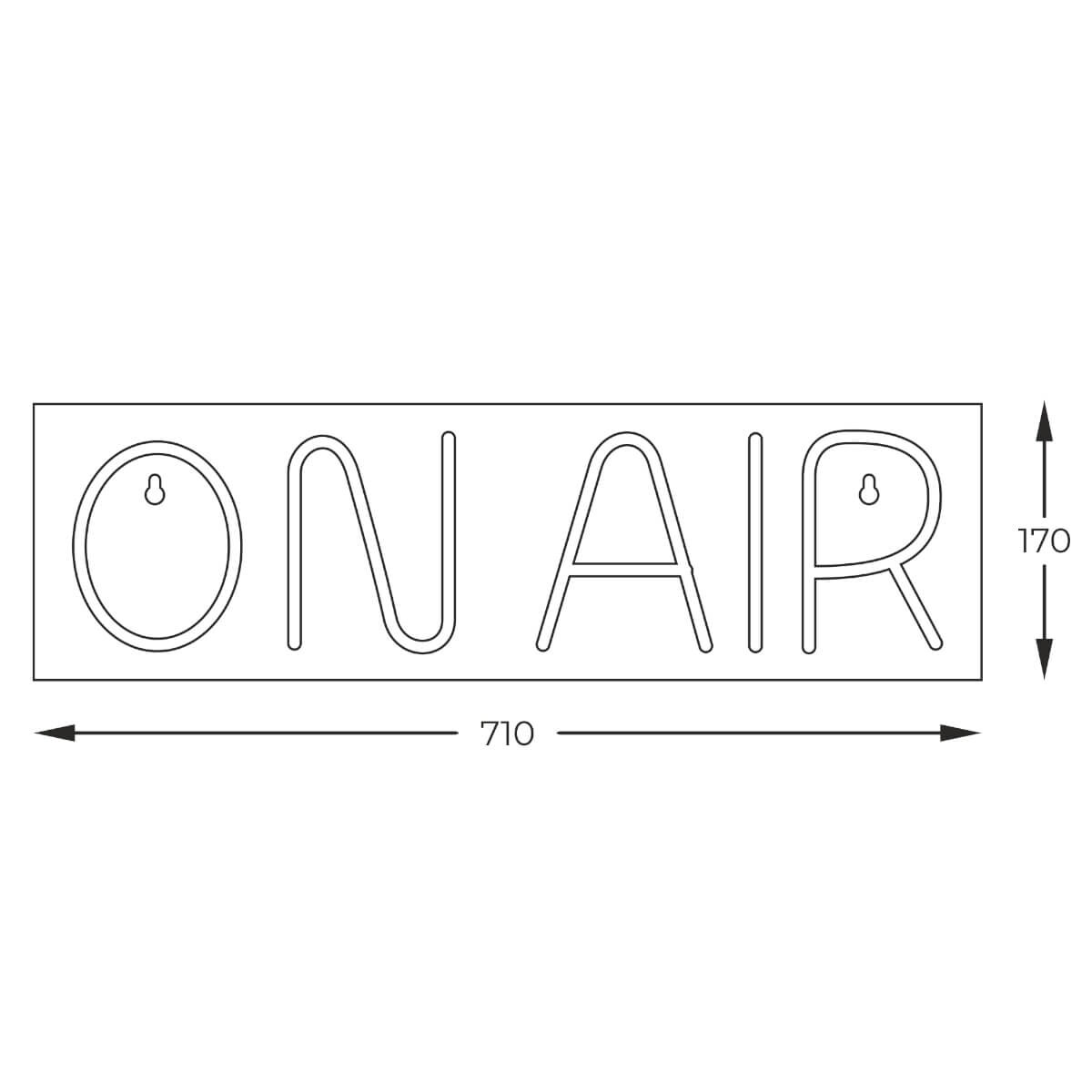 Neonowa lampka LED na stół Neon FM-WN46 Zumaline on air czerwona biała