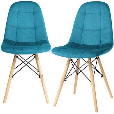 Krzesło Tapicerowane Welurowe Do Jadalni Salonu Pikowane Skandynawskie