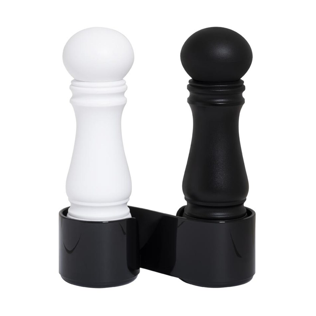 Zestaw 2 mini młynków na przyprawy biały-czarny, 12 cm, Crush Grind