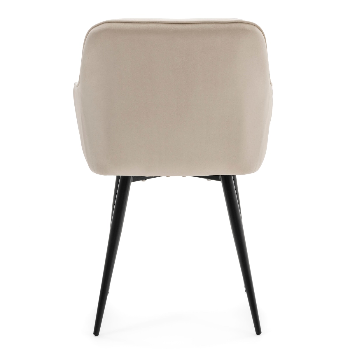 Krzesło tapicerowane welurowe LAGO velvet aksamit beżowe