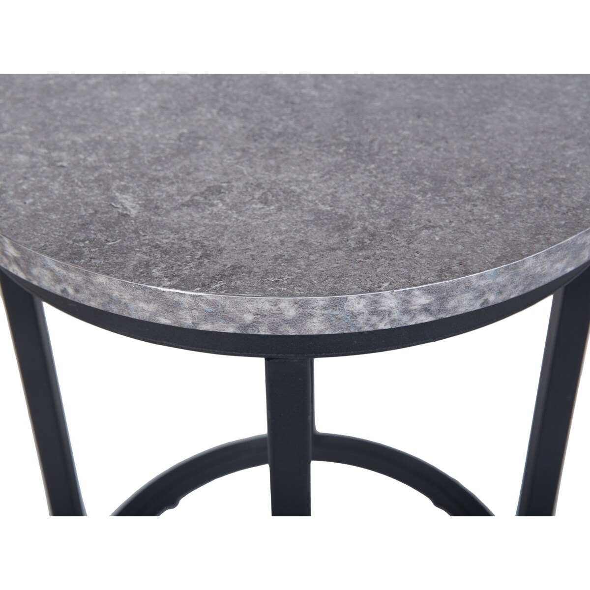 Zestaw 2 stolików pomocniczych DIXIE Szary efekt betonu