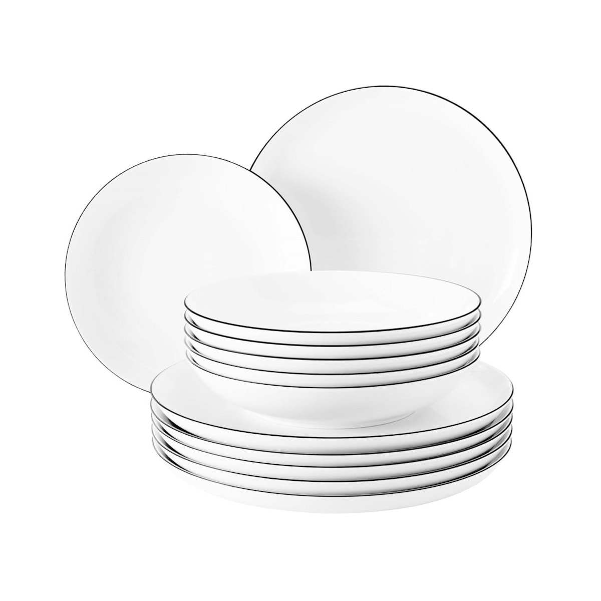 SELTMANN LIDO BLACK LINE Serwis obiadowy dla 6 osób