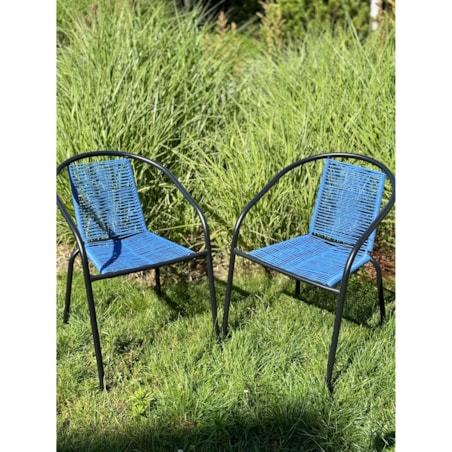 4 X Fotel Bistro Sznurkowy Wygodne Krzesło Ogrodowe Na Balkon Do Ogrodu