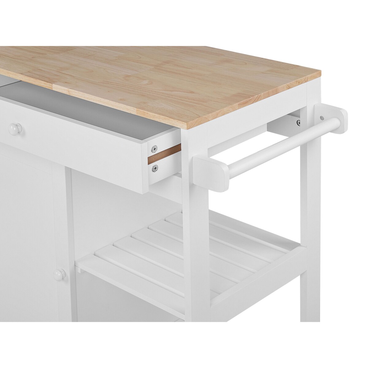 Wózek kuchenny z szufladą biały TRAPANI