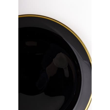 Podstawka dekoracyjna pod talerz, Ø 33x2 cm PULVINAR-3 czarna ze złotym obrzeżem