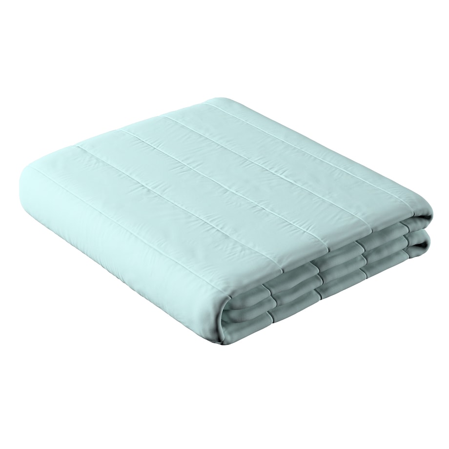 Narzuta pikowana w pasy 130x210 pastelowy błękit