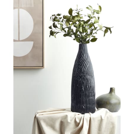 Wazon dekoracyjny FLORENTIA Ceramika 50 cm Czarny