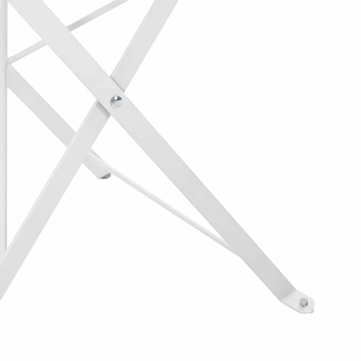 vidaXL Składane krzesło ogrodowe 2 pcs Biały 42 x 46 x 82 cm Stal