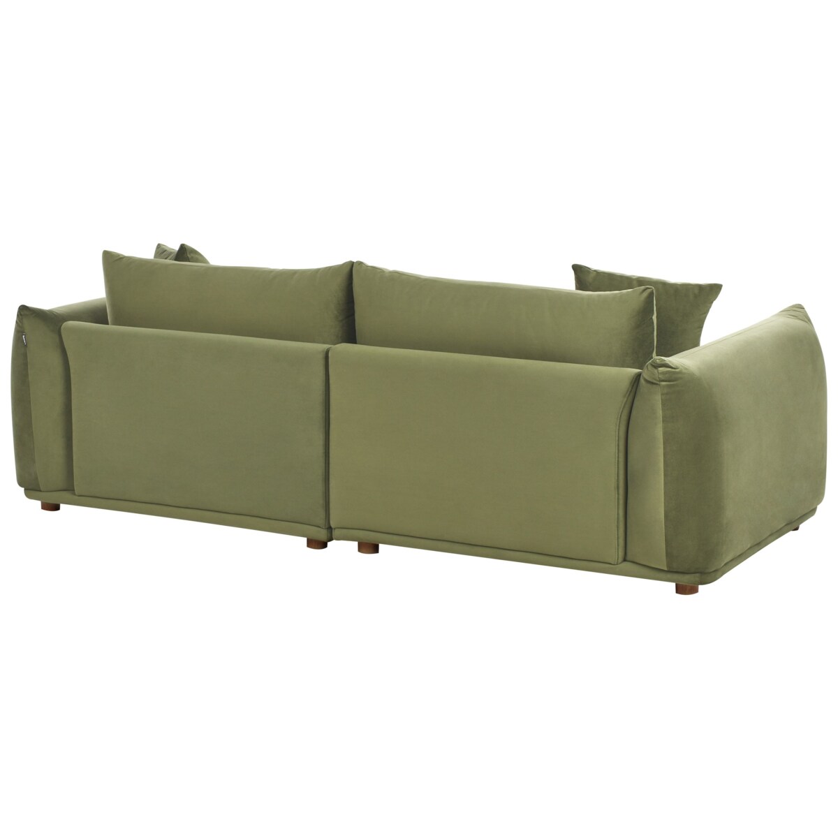 Sofa 3-osobowa welurowa zielona LUVOS