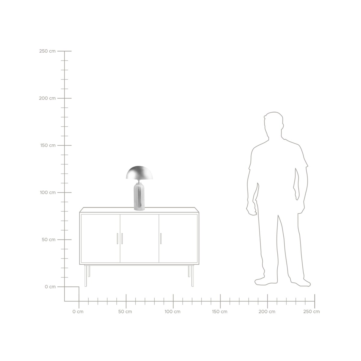 Lampa stołowa JALANGI Metal Srebrny