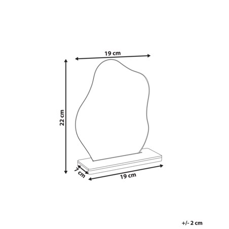 Lustro dekoracyjne 22 x 19 cm jasne drewno LOZERE