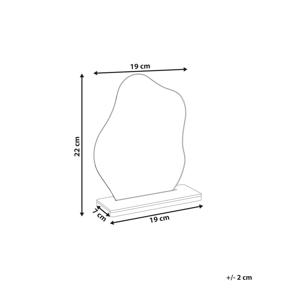 Lustro dekoracyjne 22 x 19 cm jasne drewno LOZERE