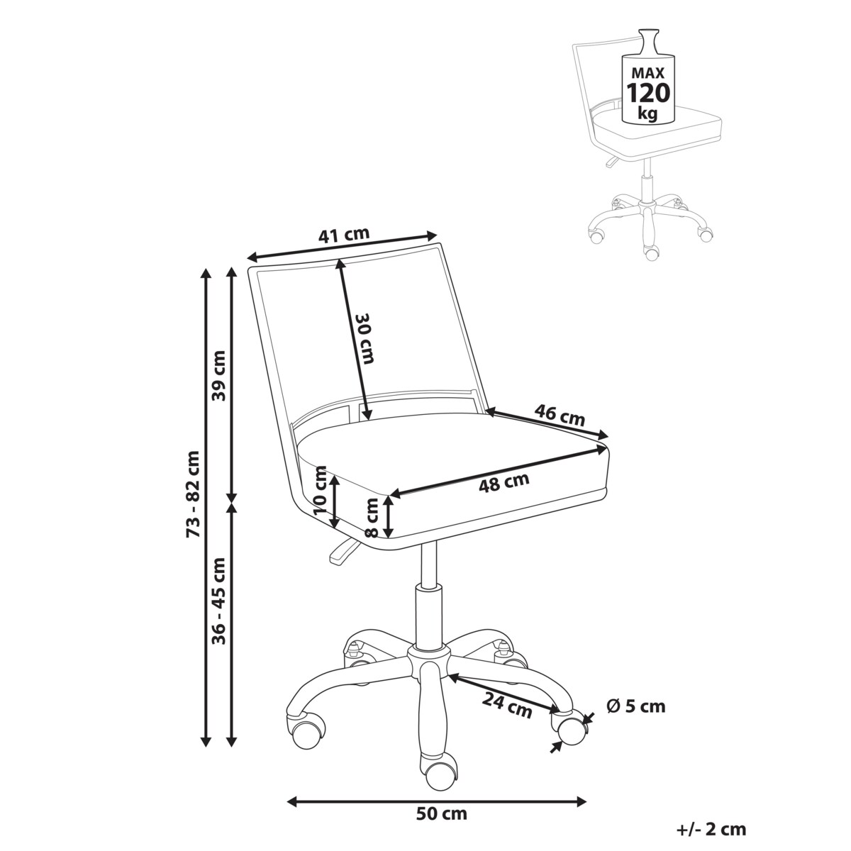 Krzesło obrotowe NOME Ekoskóra Czarny