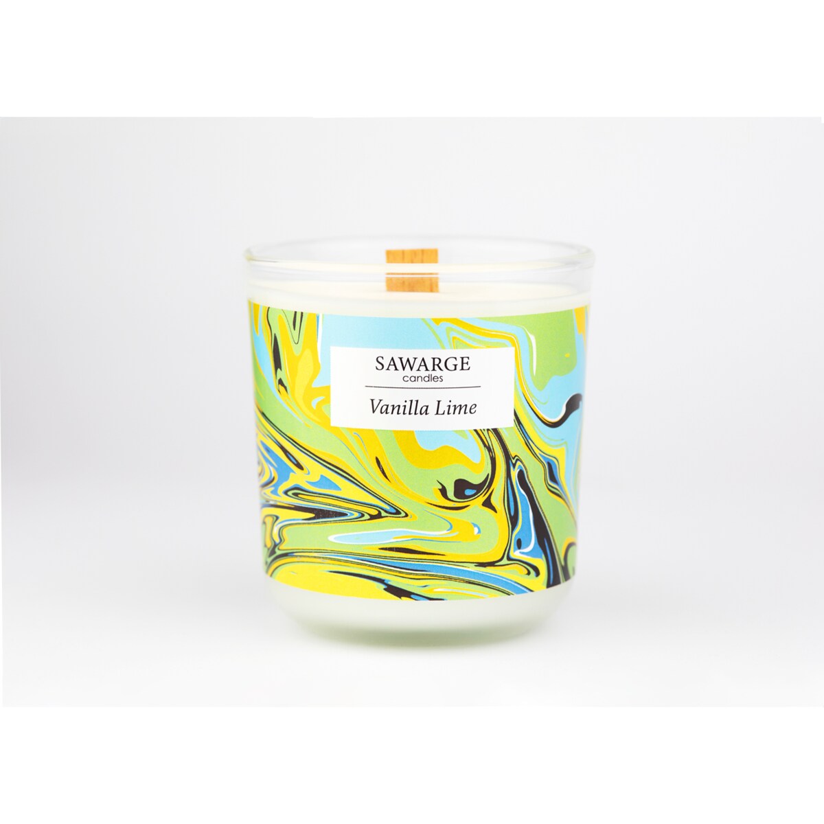 Świeca Zapachowa Sojowa / Drewniany Knot /40h/ Wanilia Limonka 200g