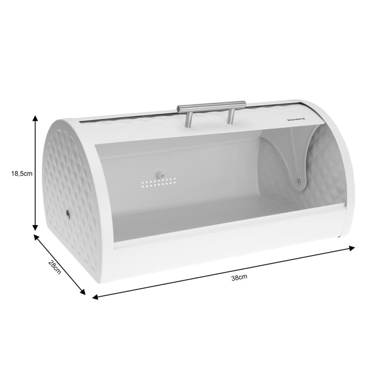 Chlebak stalowy z pokrywą Diamond pojemnik na chleb KLAUSBERG