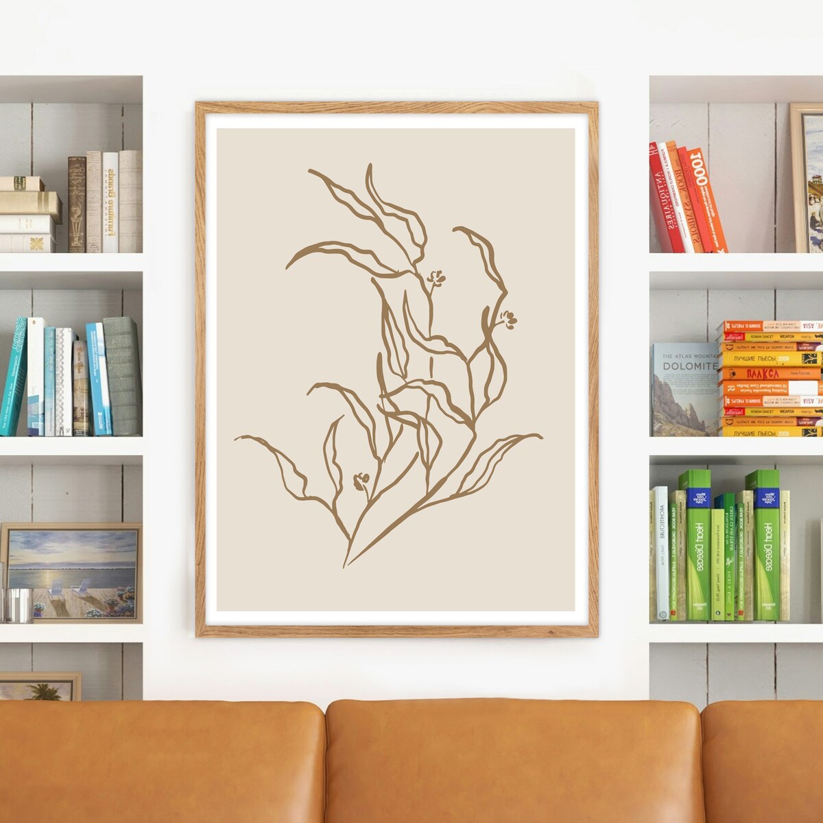 Ramka na zdjęcia 60x80 cm dębowa rama MDF z plexi do powieszenia pion poziom klasyczna prostokątna ramka FRAMAI®