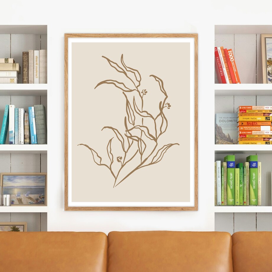 Ramka na zdjęcia 60x80 cm dębowa rama MDF z plexi do powieszenia pion poziom klasyczna prostokątna ramka FRAMAI®