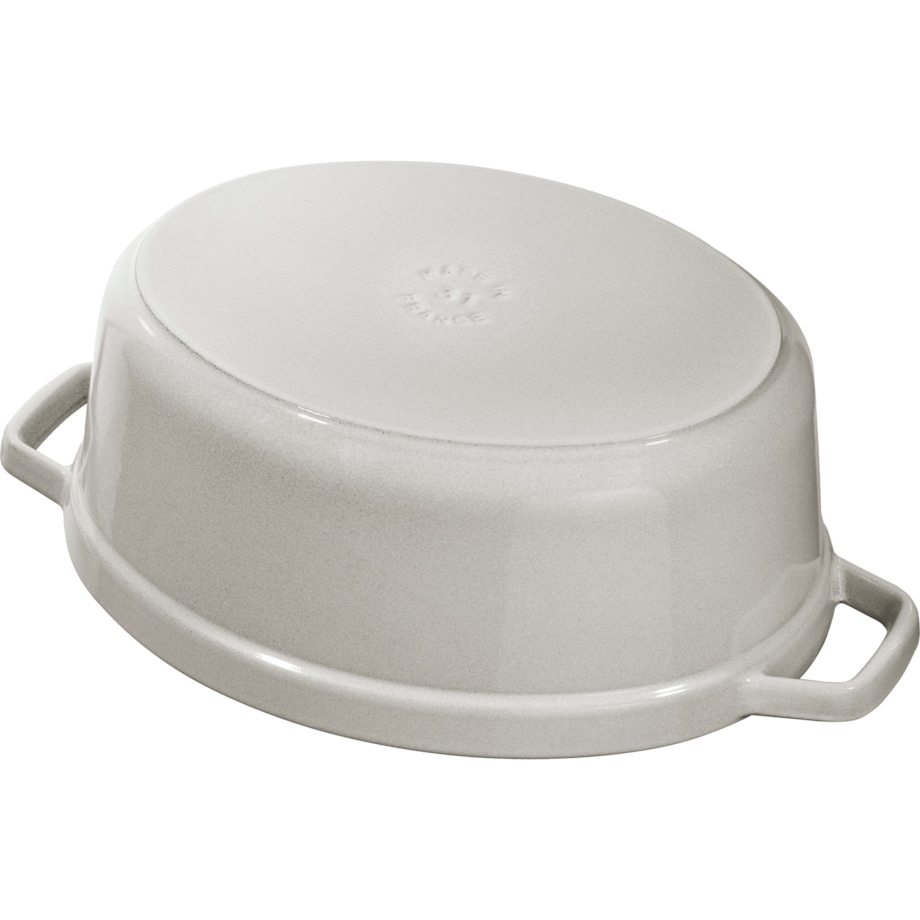 Garnek żeliwny owalny Staub - 3.2 ltr, Biała trufla
