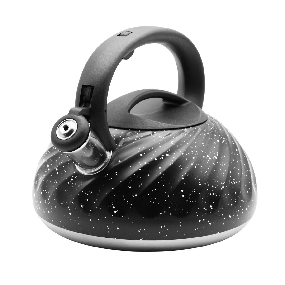 Czajnik stalowy z gwizdkiem duży 3L indukcja gaz czarny marmurek BRUNBESTE BB-2427