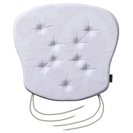 Poduszka na krzesło Filip, liście akantu na białym tle , 41 x 38 x 3,5 cm, Damasco