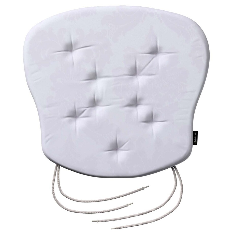 Poduszka na krzesło Filip, liście akantu na białym tle , 41 x 38 x 3,5 cm, Damasco