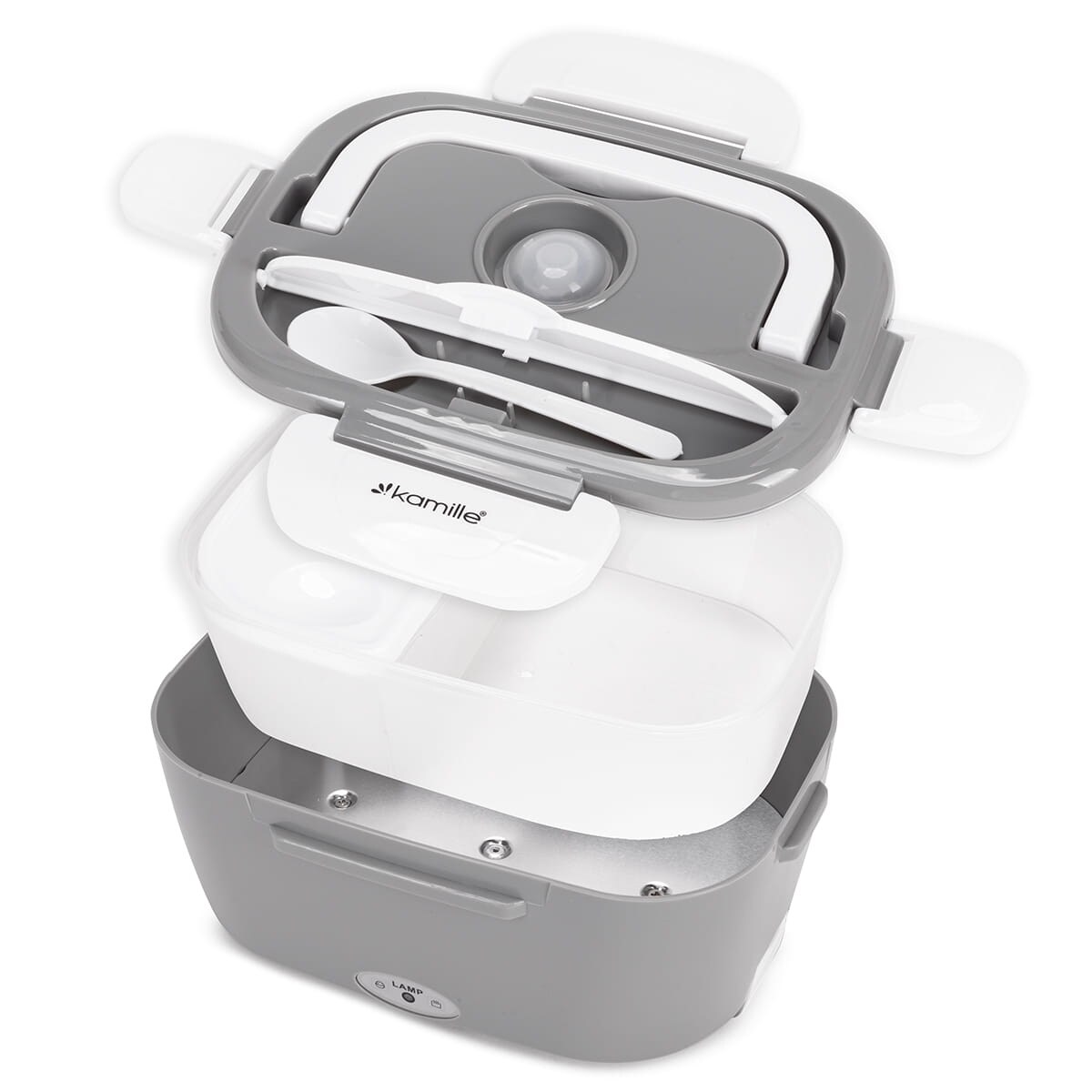 Elektryczny lunch box podgrzewany termos pojemnik na obiad 1.5L KAMILLE