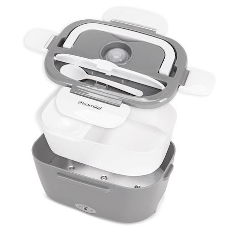 Elektryczny lunch box podgrzewany termos pojemnik na obiad 1.5L KAMILLE