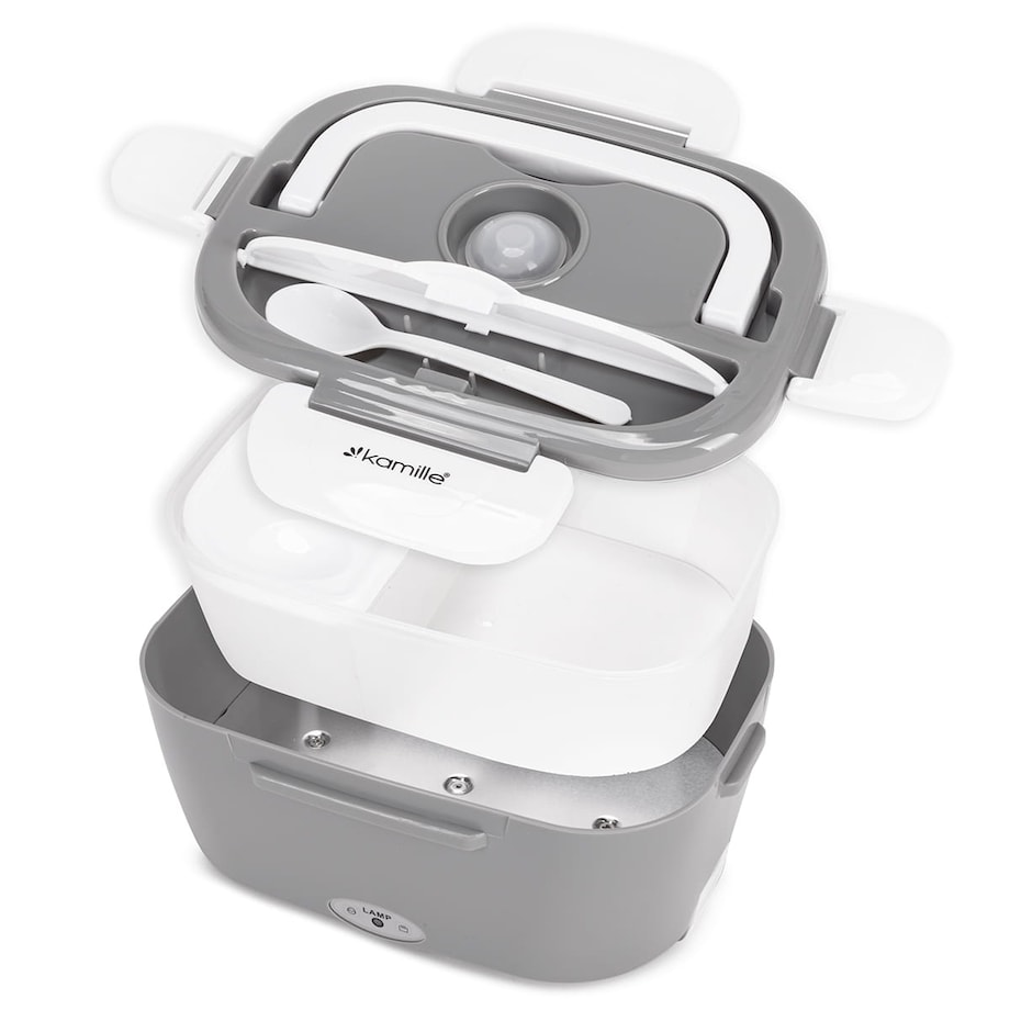 Elektryczny lunch box podgrzewany termos pojemnik na obiad 1.5L KAMILLE