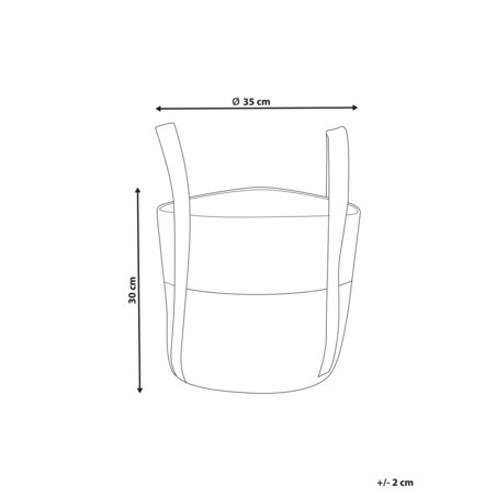 Kosz z juty beżowo-biały SONIPAT
