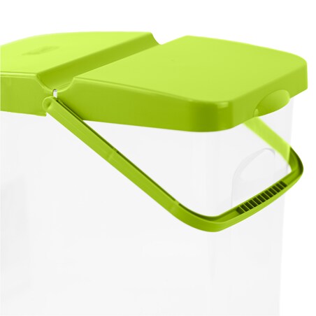Pojemnik Plastikowy Na Karmę Proszek Z Klapą Pokrywką 10 L Zielony