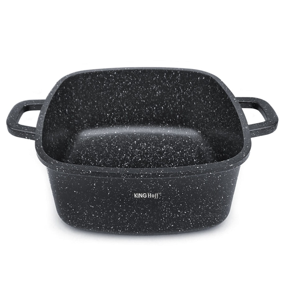 Garnek kwadratowy Z powłoką marmurową 2.8L 20cm indukcja gaz KINGHOFF