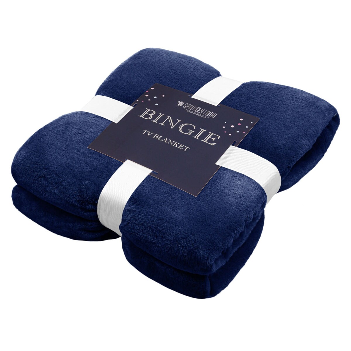 Granatowy Koc z Rękawami Kieszeniami na Filmowe Wieczory 150 x 180 Wygodny
