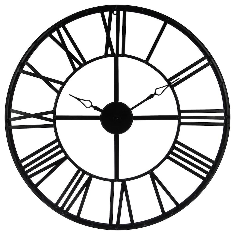 Zegar na ścianę metalowy z cyframi rzymskimi, Ø 70 cm, Atmosphera