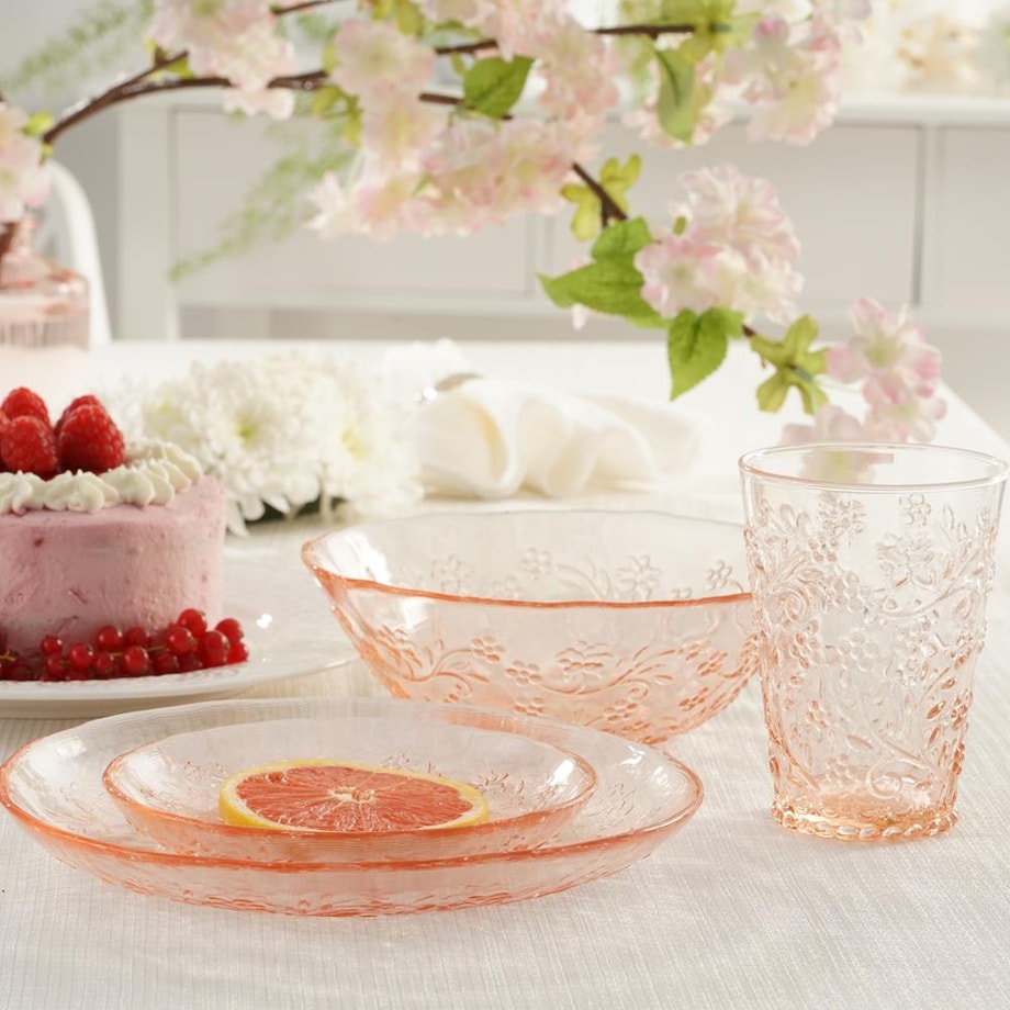 VILLA ITALIA Szklanka wysoka różowa 320 ml MURIEL