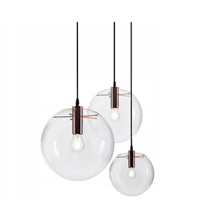 Lampa Wisząca Szklana Kula Rose Gold Lassi 25Cm