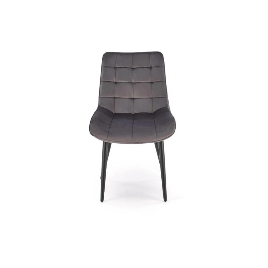 Krzesło tapicerowane K580 VELVET szare