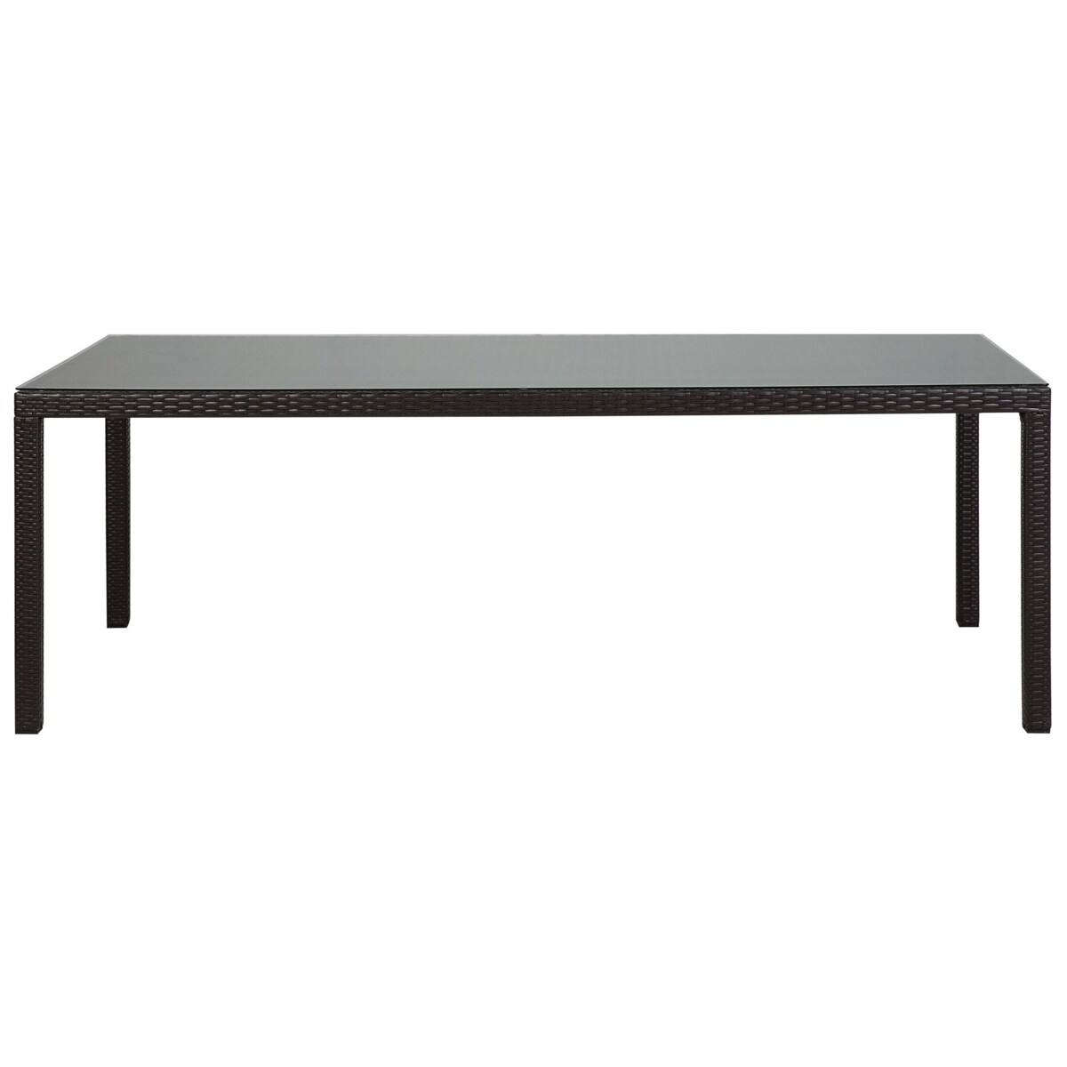 Stół ogrodowy z technorattanu 220 x 100 cm brązowy ITALY