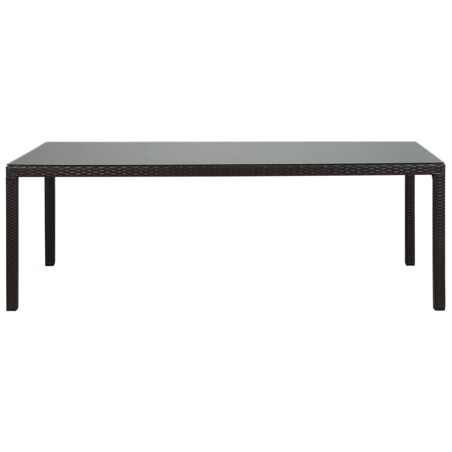Stół ogrodowy z technorattanu 220 x 100 cm brązowy ITALY