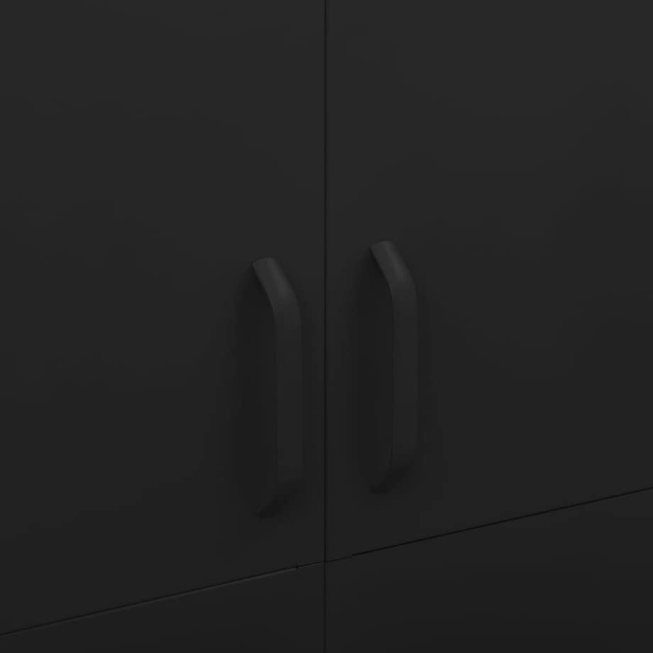 vidaXL Szafa, czarna, 90x50x180 cm, stalowa