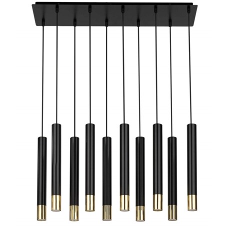 Czarna lampa wisząca Sopel Grand 33399 sople salonowe loftowe