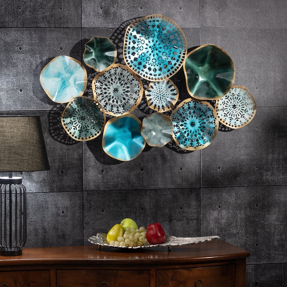 Dekoracja ścienna Rosana blue 92x58cm, 92x6x58cm